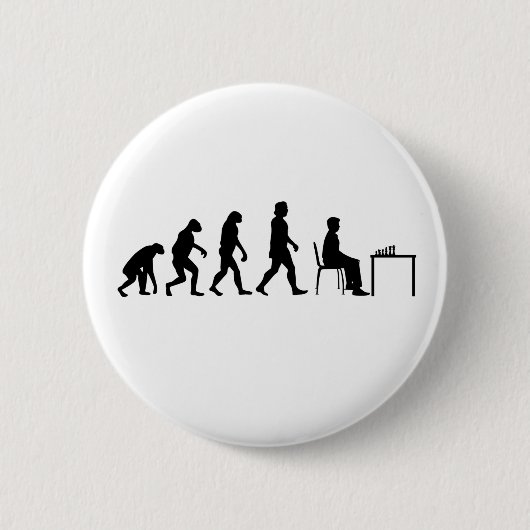 Schach - Evolution des Schachspielers Button (Vorderseite)