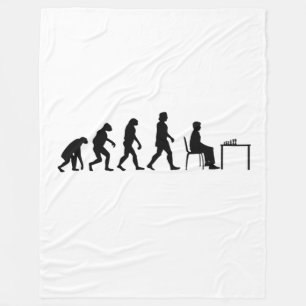 Schach - Evolution des Schachspielers Fleecedecke