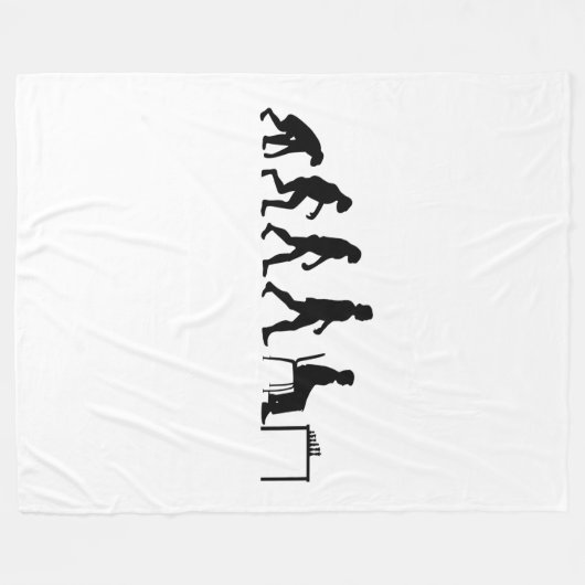 Schach - Evolution des Schachspielers Fleecedecke (Vorderseite (Horizontal))