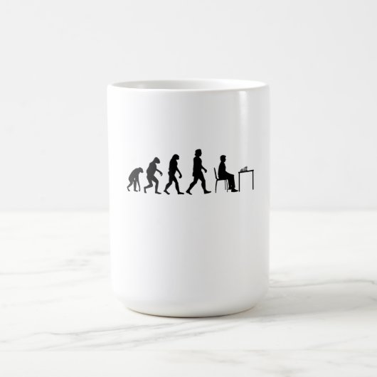 Schach - Evolution des Schachspielers Kaffeetasse (Mittel)