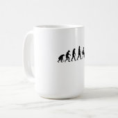 Schach - Evolution des Schachspielers Kaffeetasse (Vorderseite Links)