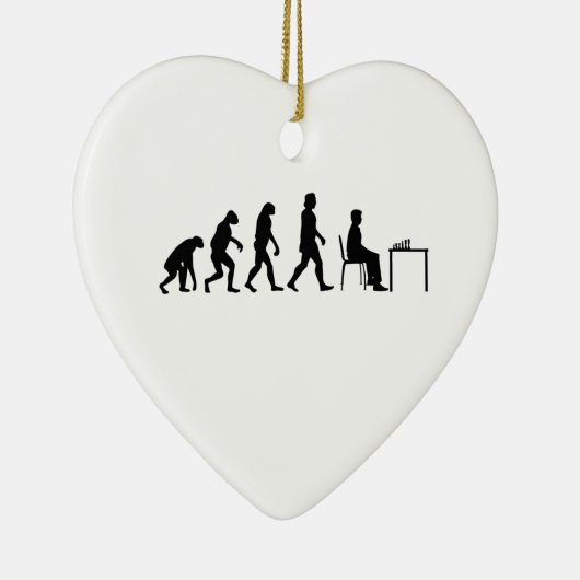 Schach - Evolution des Schachspielers Keramik Ornament (Rechts)