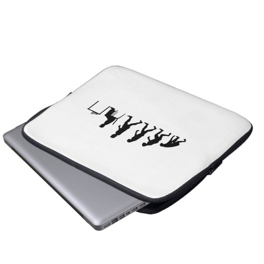 Schach - Evolution des Schachspielers Laptopschutzhülle (Vorne Knopf)