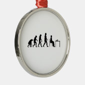 Schach - Evolution des Schachspielers Ornament Aus Metall (Rechts)