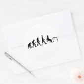 Schach - Evolution des Schachspielers Runder Aufkleber (Umschlag)