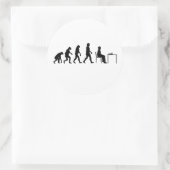 Schach - Evolution des Schachspielers Runder Aufkleber (Tasche)