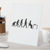 Schach - Evolution des Schachspielers Sockelschild (In Situ)