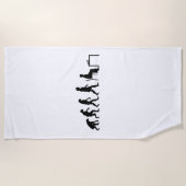 Schach - Evolution des Schachspielers Strandtuch (Vorderseite)