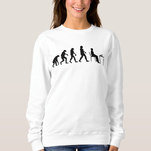 Schach - Evolution des Schachspielers Sweatshirt (Vorderseite)