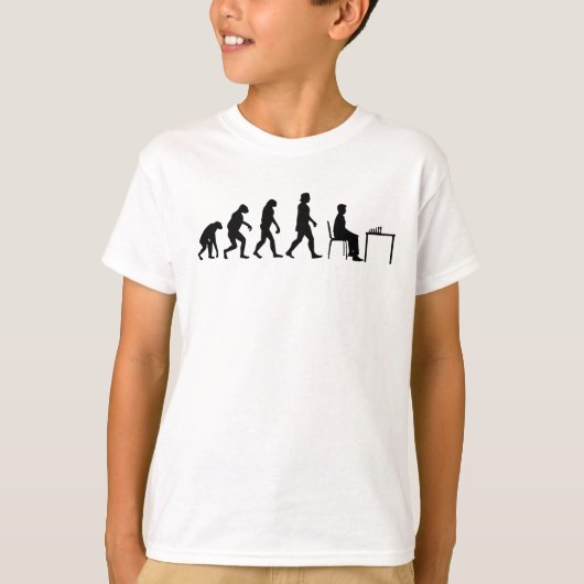 Schach - Evolution des Schachspielers T-Shirt (Vorderseite)