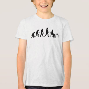 Schach - Evolution des Schachspielers Tri-Blend Shirt