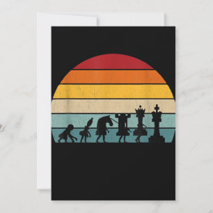 Schach-Evolution Retro-Vintage-Geschenk für ein Sc Dankeskarte