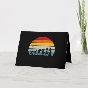 Schach Evolution Retro Vintage Geschenk für ein Sc Karte