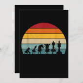 Schach Evolution Retro Vintages Geschenk für Schac Einladung (Vorne/Hinten)