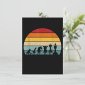 Schach Evolution Retro Vintages Geschenk für Schac Einladung (Stehend Vorderseite)