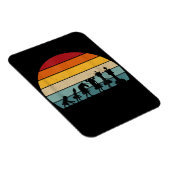 Schach Evolution Retro Vintages Geschenk für Schac Magnet (Rechte Seite)