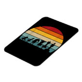 Schach Evolution Retro Vintages Geschenk für Schac Magnet (Linke Seite)