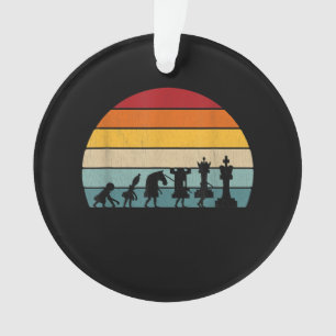 Schach Evolution Retro Vintages Geschenk für Schac Ornament