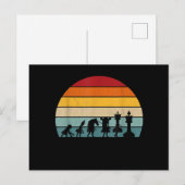 Schach Evolution Retro Vintages Geschenk für Schac Postkarte (Vorne/Hinten)