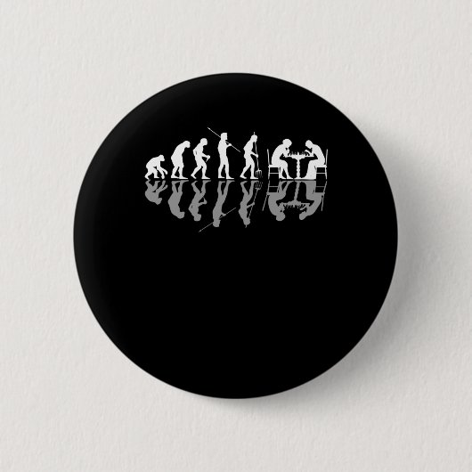 Schach Evolution Schachbrett Lover Schach Gamer Button (Vorderseite)
