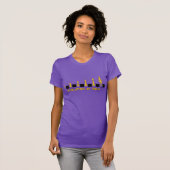 Schach-Evolutions-Frau, T - Shirt, Schach-tShirt T-Shirt (Vorne ganz)
