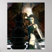 Schach Fantasy Gotische Kunst Poster (Vorne)
