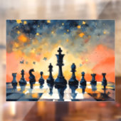 Schach Fensteraufkleber (Blatt 2)