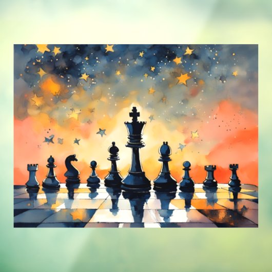 Schach Fensteraufkleber (Blatt 3)