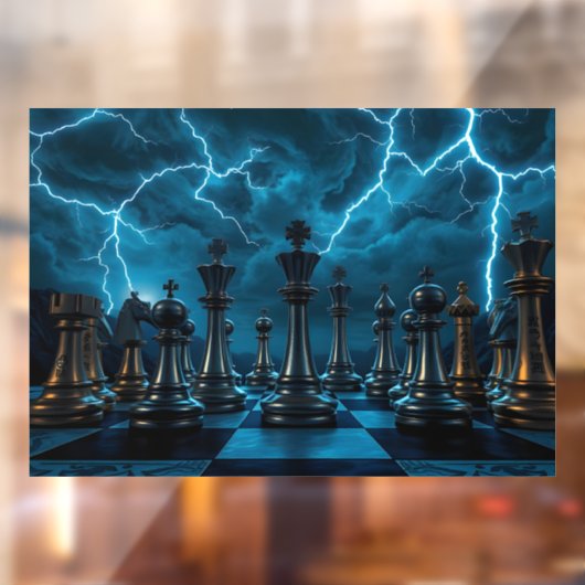 Schach Fensteraufkleber (Blatt 2)