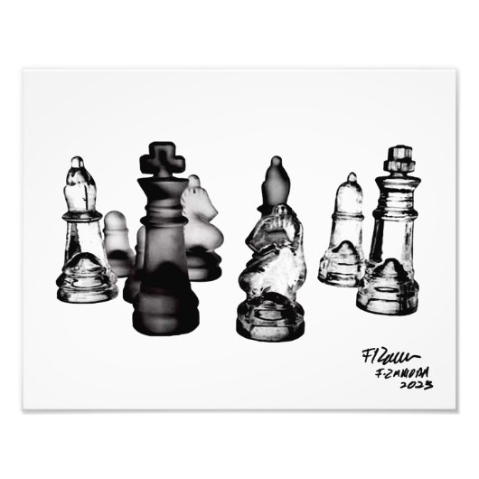 Schach Fotodruck (Vorne)