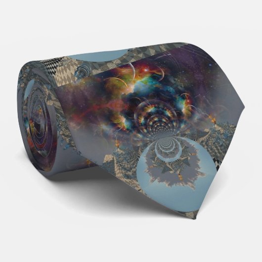 Schach-Fraktal. Surreal Krawatte (Gerollt)