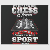 Schach Funny Quotes Spaß Redewendungen Geschenkpapier (Flach)
