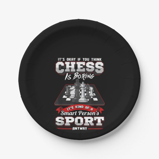 Schach Funny Quotes Spaß Redewendungen Pappteller (Vorderseite)