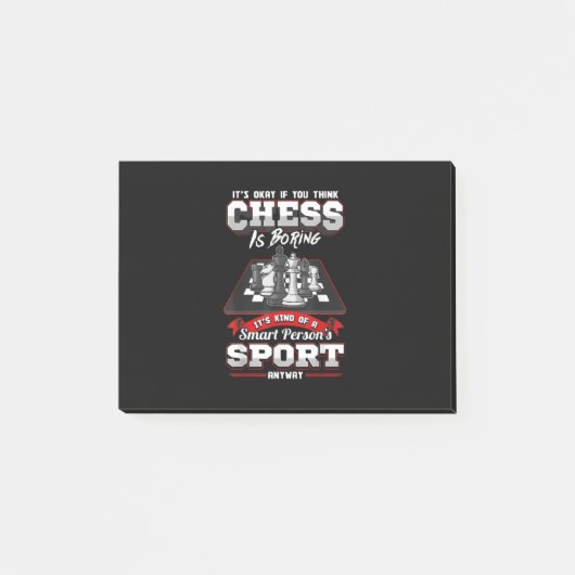 Schach Funny Quotes Spaß Redewendungen Post-it Klebezettel (Vorderseite)