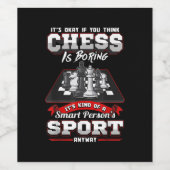 Schach Funny Quotes Spaß Redewendungen Weinetikett (Einzelnes Label)
