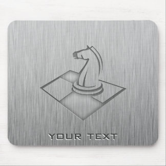 Schach; Gebürsteter Metall-Blick Mousepad