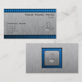 Schach; Gebürsteter Metall-Blick Visitenkarte (Vorne/Hinten)