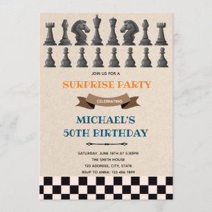 Schach Geburtstag Thema Einladung
