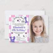 Schach Geburtstagsparty für Mädchen mit individuel Einladung (Vorderseite)