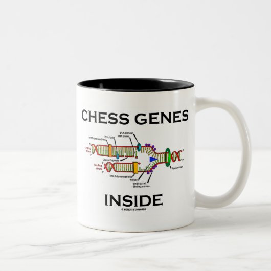 Schach-Gene innerhalb des DNA-Replikations-Spaßes Zweifarbige Tasse (Rechts)