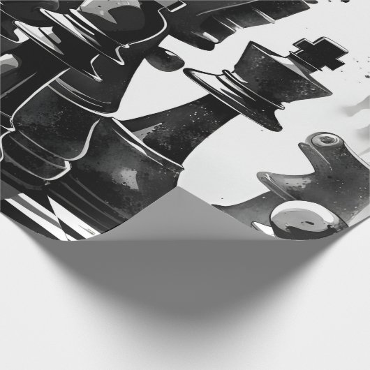Schach Geschenkpapier (Ecke)