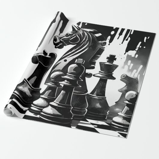 Schach Geschenkpapier (Ungerollt)