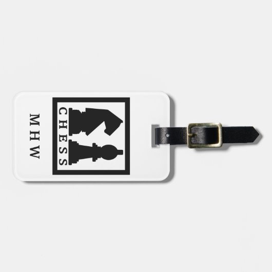 SCHACH-Gewohnheits-Gepäckanhänger Gepäckanhänger (Vorderseite horizontal)