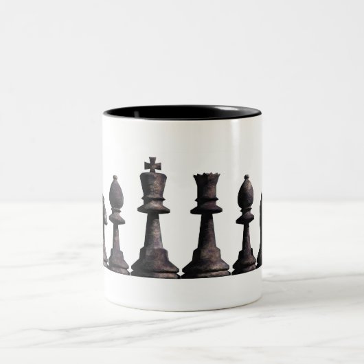 Schach-GrenzTasse Zweifarbige Tasse (Mittel)