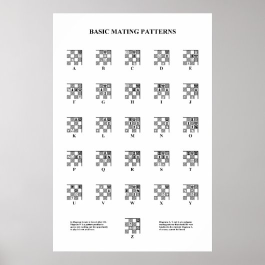 Schach - Grundlegende Paarungsmuster Poster (Vorne)