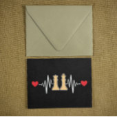 Schach Heartbeat Checkmate Vintag Postkarte