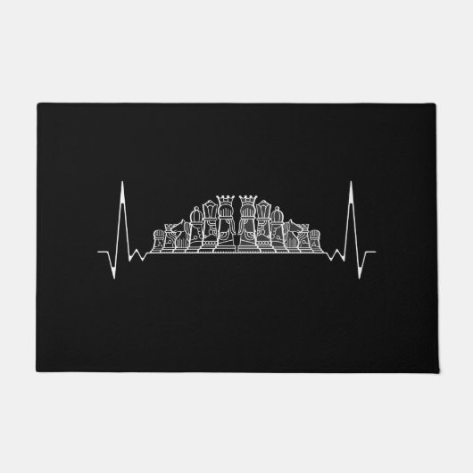 Schach Heartbeat Fußmatte (Vorderseite)