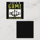 Schach Heartbeat Schach Master Schach Club Quadratische Visitenkarte (Vorne/Hinten)