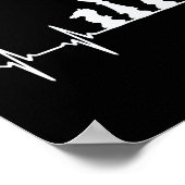 Schach-Heartbeat-Schachspielplakat Poster (Ecke)