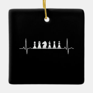 Schach Herzschlag Schach spielen Keramikornament